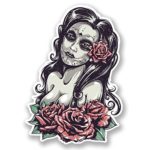 2 x 25cm/250mm Sugar Skull Vinyl Sticker Decal Laptop Travel Luggage Car iPad Sign Fun #5525