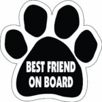 Imagine This Paw Car Magnet, Best Friend on Board, 5-1/2-Inch by 5-1/2-Inch