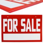 Set of 3 Jumbo Size For Sale Signs, Red and White Thick Plastic, 24″ X 16″ Extra Large Size For sale Signs