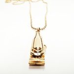 Barber Clipper Necklace 3 Styles Barbering Necklace Matte, Chrome Plated, Gold Plated (24k Gold Plated)