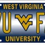 NCAA University of West Virginia WVU FAN Car License Plate Novelty Sign