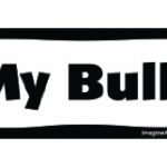 Imagine This Bone Car Magnet, I Love My Bulldog, 2-Inch by 7-Inch