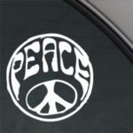 Ritrama Hippy Peace Sign Decal Car Truck Window Sticker