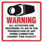 InstallerParts Surveillance Warning Sign English 10.5″x10.5″