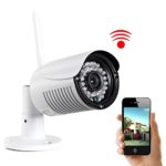 UOKOO Bullet camera-720P HD IP Camera Weatherproof Surveillance Network Camera with Night Vision-Motion Detection Outdoor Security Camera with Built-in 8G SD Card H03
