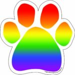 Imagine This Paw Car Magnet, Rainbow Paw,  5-1/2-Inch by 5-1/2-Inch
