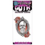 Skull & Roses Goth Design Temporary Tattoo