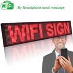 Leadleds P5 Wi-fi Scrolling LED Sign Message Board for Business, Working with Smartphone and Tablet ( Red )
