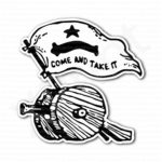 Texas Come and Take It Molon Labe Sign Sticker