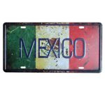 PLUMTALL Mexico Car Auto Tag Metal License Plate Vintage Home Decor Bar Pub Cafe Tin Metal Sign Art Wall Painting Plaque (6 x 12 inches)