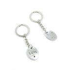 Keychain Door Car Key Chain Tags Keyring Ring Chain Keychain Supplies Antique Silver Tone Wholesale Bulk Lots U0LK7 Love Signs