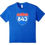 Charleston 843 Area Code T-Shirt Vintage Road Sign Tee
