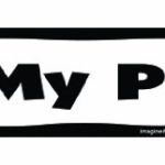 Imagine This Bone Car Magnet, I Love My Pug , 2-Inch by 7-Inch