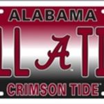 NCAA University of Alabama ROLL TIDE Crimson Tide Car License Plate Novelty Sign