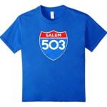 Salem 503 Area Code T-Shirt Vintage Road Sign Tee