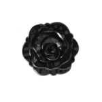 Vintage 3D Rose Floral 2 Sided Cosmetic Compact Mirror MakeUp Party Pocket Size (Black)
