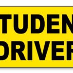 Single Magnetic Student Driver Sign 24×12″ Reflective Lettering Student Driver Magnet