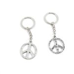 Keyring Keychain Keytag Key Ring Chain Tag Door Car Wholesale Jewelry Making Charms R6CS8 Anti War Signs