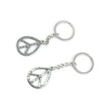 Keyring Keychain Keytag Key Ring Chain Tag Door Car Wholesale Jewelry Making Charms O5OE5 Anti War Signs