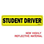 GAMPRO Magnetic “STUDENT DRIVER” Sign Bumper Sticker, Highly Reflective Vehicle Car Safety Sign for New Drivers, Reduce Road Rage and Accidents