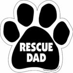 Imagine This Paw Car Magnet, Rescue Dad, 5-1/2-Inch by 5-1/2-Inch