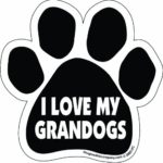 Imagine This Paw Car Magnet, I Love My Grandogs, 5-1/2-Inch by 5-1/2-Inch