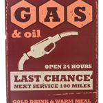 Last Stop Gas and Oil Funny Tin Sign Bar Pub Diner Cafe Home Wall Decor Home Decor Art Poster Retro Vintage