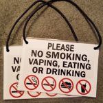Pair (2) Lyft / Uber “No Smoking / Vaping /Eating or Drinking” Headrest Signs