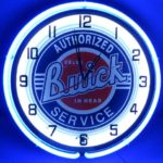 Buick Service 18″ Double Neon Light Clock Garage Muscle Car Sign Grand National