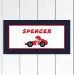 Race Car Boys Door Sign Plaque, Red Racing Car Kids Door Sign, Race Car Children Wall Decor