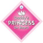 BABY iwantthatsignLTD Daddy’s Father, Dad, Car Sign, Girl, Novelty Car Sign, Baby Car Sign