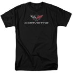 Corvette Vette Modern Logo Chevy Chevrolet Sports Car Men’s T-shirt Black