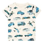 2Bunnies Boys All Over Print Vintage Cars Airplanes Cotton T-shirt Tee