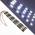 SOCAL-LED White 30cm 12″ Flexible LED Strips High Power 5050 15 SMD Car DRL Under Dash Accent Light (Pack of 4)