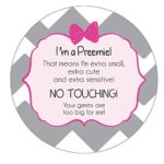 Girl Preemie sign, newborn, baby car seat tag, baby shower gift, stroller tag, baby Preemie no touching car seat sign
