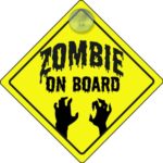 Spherewerx Zombie On Board Hanging Car Sign