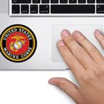 Oval usmc sign 3×3 inches sticker decal die cut vinyl – Made and Shipped in USA