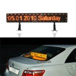 Leadleds DC12V Larger Sign Led Car Rear Window Message Board with Over 45 Kinds Moving Action – Programmable (Heavy Duty Brackets and 9FT Cable Included)