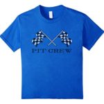 Vintage Checkered Flag Pit Crew Race Car T Shirt
