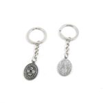 Keyring Keychain Keytag Key Ring Chain Tag Door Car Wholesale Jewelry Making Charms X3LC6 Oval Pattern Sign