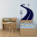 Wall Decal Vinyl Sticker Decals Art Decor Design Road Track Car Band Traffic Sign Nursery Kids Gift (M1424)