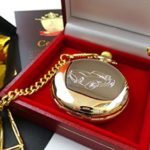 The British Gold Company Men’s Real Gold 24K Clad Shelby Cobra Pocket Watch In Luxury Case Super Classic Car Collectors Idea