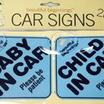2 Pack Beautiful Beginnings Car Sign Kids Safety Child Baby Blue