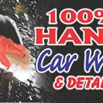 100% Hand Car Wash Vinyl Display Banner with Grommets, 2’hx4’w, Full Color
