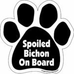 Imagine This Paw Car Magnet, Spoiled Bichon on Board, 5-1/2-Inch by 5-1/2-Inch