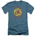 Chevrolet Automobiles Chevy Authorized OK Used Cars Sign Adult Slim T-Shirt Tee