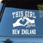 This Girl Loves New England Decal Sticker Car Window Truck Laptop Tablet Patriots