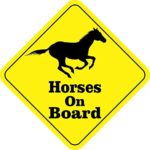12inx12in Horses On Board Magnet Vinyl Magnetic Animal Sign Magnets by StickerTalk