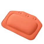 Orange Pillow Cushion Neck Rest Support Spa Bath Tub Pvc Foam Made Of Material, Stylish And Comfortable Use Fixed Ways Sucker