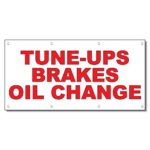 Tune-Ups Breaks Oil Change Red Auto Car Repair Shop Vinyl Banner Sign 3 Ft x 6 Ft